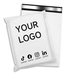 Custom Logo Poly Mail Shipping Bags Express Mailing Plastic Clothes Bag with Waterproof and Biodegradable Feature