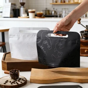 Custom Logo Printing Packaging Aluminum Foil UV Effect Plastic Stand Up Pouch Coffee Packaging Bags Coffee Bag with Zipper