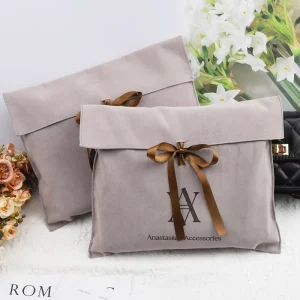 Individuelle Logo-Druck Samt Kleidung Verpackung Staubumschlag Tasche weiche Luxus Samt Makeup Verpackung Einkaufstasche