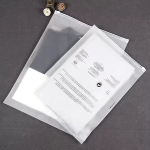 Kantong Zipper EVA Frosted dengan Logo Peringatan Kustom untuk Pakaian Dalam Kosmetik