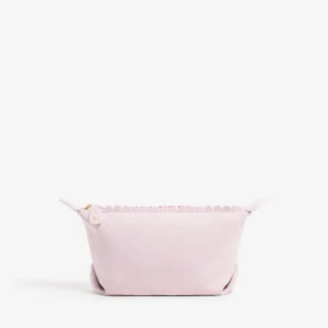 Maßgeschneiderte Logo, rosa, weiche Leder Mini-Geschenkverpackungstasche, Make-up-Tasche, Damen-Clutch mit Reißverschluss