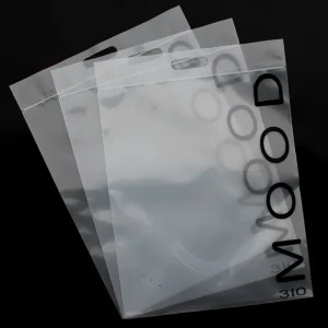 Custom Matte Print Pe Zipper Lock Poly Zipper Lock Frosted Plastic Packaging Bag for Clothes