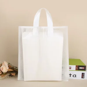 أكياس بلاستيكية بولي مخصصة، ذات مقابض لينة، LDPE، HDPE، أكياس تسوق مع شعار خاص للأحذية والملابس وتغليف الطعام