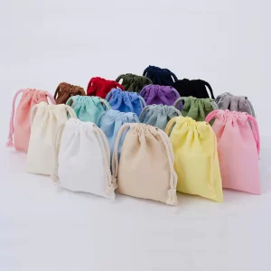 Custom Print Canvas Cotton Linen Draw String Bags Gift Packaging Custom Logo Small Dust Eco Friendly Drawstring Bag