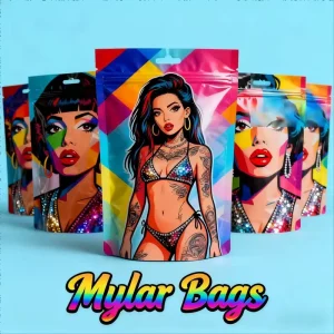Borsa per snack di piccole dimensioni con stampa personalizzata, sacchetto a stand-up con cerniera Doypack, sacchetti Mylar da 3.5 per alimenti