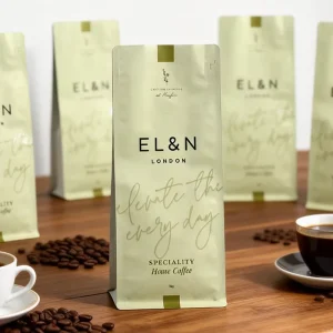 Saco de Embalagem de Café em Plástico Laminado Fosco de 1kg com Válvula e Zipper Personalizado