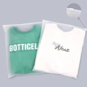 Sacs d'emballage pour vêtements, impression personnalisée, sacs ziplock en plastique poly givré