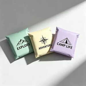 Sacs de messagerie imprimés sur mesure avec impression de logo multicolore