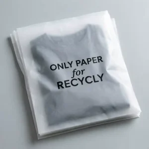 Aangepaste Geprinte Glassine Tassen 60gsm Duurzame Kledingverpakking Biologisch Afbreekbare Translucente Zakjes voor Overhemden
