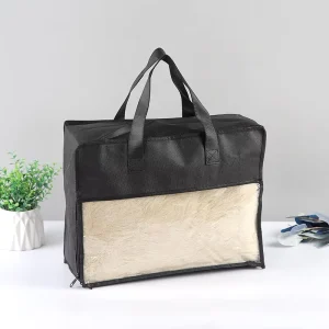 Individuell bedruckte Vliesstoff-Aufbewahrungstasche mit Reißverschluss und Stahlrahmen für Kleidung, Bettwäsche, Kleiderschrank-Organizer