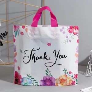 Sac en Plastique Imprimé Personnalisé, Sac de Shopping Étanche avec Design de Logo