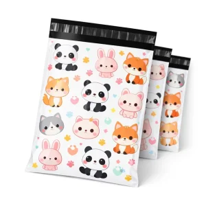 Sacs d'expédition poly imprimés personnalisés, imperméables, pour vêtements, commerce électronique