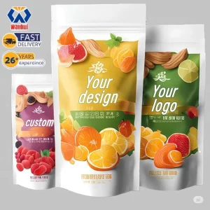 Kantong Pouch Berdiri Resealable 100G 5oz Kemas Zipper Plastik Foil Mylar Makanan Camilan Kacang Buah Kering
