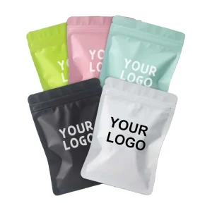 Sacos Ziplock Laminados Mate Personalizados, Sacos de Alumínio à Prova de Cheiros, Embalagem Plástica Mylar com Logotipo