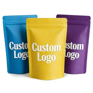 Kemasan Doypack Kustom dengan Logo, Kemasan Plastik Resealable Tahan Bau, Tas Berdiri Mylar