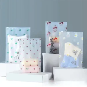 Individuelle PVC PE CPE frosted T-Shirt Schwimmbad große Reißverschluss-Tasche, klar, wasserdicht, ZipLock-Plastik-Reißverschluss-Tasche für Kleidung und Schuhe