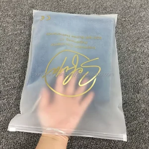 Custom Recycled Ziplock Clothing Packing Bags with Your Own Logo Frosted Apparel Pouches From Poly