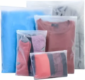 Kantong Plastik Poly Transparan yang Dapat Digunakan Kembali dengan Pencetakan Logo untuk Kemasan Pakaian T-Shirt