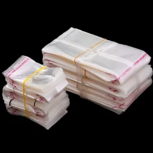 Sacs polybags transparents refermables personnalisés, sacs en poly OPP avec adhésif pour emballage de vêtements