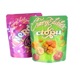 Custom Stand up Pouch Food Grade Zipper Plastic Doypack Bags with Logo for Food Snack Packing