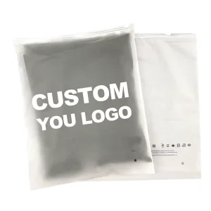 Túi đóng gói quần áo T-shirt tùy chỉnh, dày hơn, túi nhựa màu đen cho đồ lót, túi cửa hàng quần áo CPE có khóa kéo