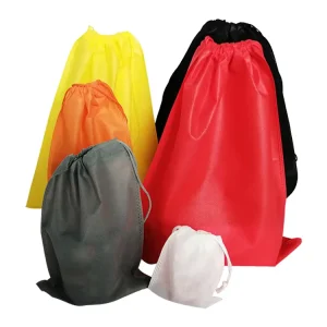 Sacs à cordon non tissés imperméables personnalisés, sacs d'emballage à cordon, sacs à chaussures