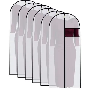 Coperture per abiti appesi personalizzate con zip, copertura per abiti da sposa, borsa per indumenti in PEVA per viaggi