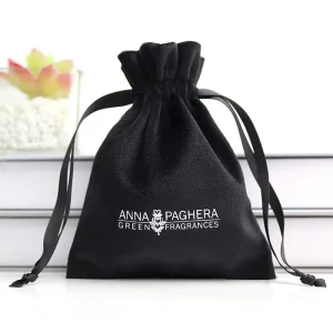 Saco de Sapato de Veludo Preto Personalizável, Material, Tamanho, Saco de Joias para Alta Costura