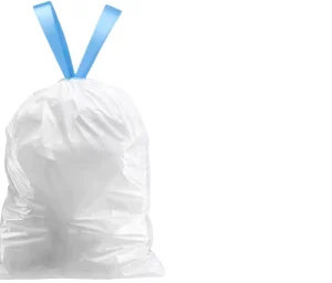 Borsa per imballaggio trasparente in PET plastica personalizzabile, con coulisse, sigillata a caldo, per la conservazione dei rifiuti