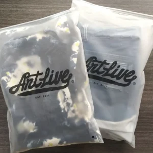 Sac d'emballage imprimé personnalisé pour vêtements T-shirt, sac ziplock à glissière en plastique