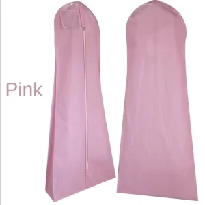 Tas Penutup Pakaian Anti Debu Ramah Lingkungan Kustom, Tas Non-Woven Pink