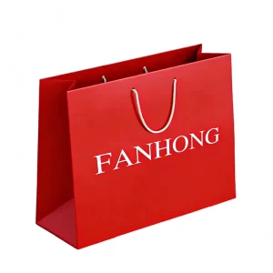 Sacos de Papel de Compras de Luxo com Logótipo Personalizado, Embalagem de Presente de Qualidade com Logótipo em Relevo para Mulheres