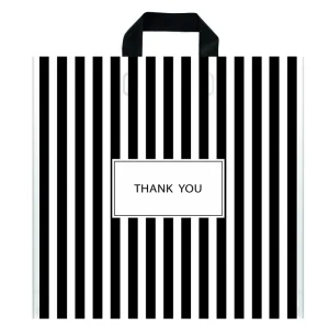 Sac de shopping en plastique écologique, impression de logo personnalisée, haute qualité