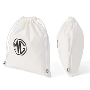 Borsa in cotone twill con logo stampato personalizzato, borsa con cordino, regalo promozionale per scarpe e cosmetici