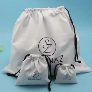 Túi bụi cotton tùy chỉnh cho giày, quần áo, mũ, nón, túi xách, túi dây rút in logo