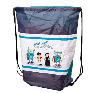 Tas Ransel Woven PP Laminasi Plastik dengan Ukuran Cetak Kustom untuk Promosi Pameran Belanja