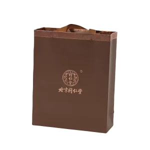 Individuell gestaltete Verpackungstasche mit Logo, farbige Geschenktasche mit Griff