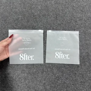 Kantong Resleting EVA Frosted Matte yang Elegan untuk Pakaian, Kemasan Fashionable Kantong Resleting EVA Frosted untuk Pakaian