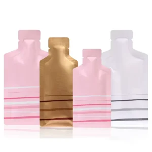 Sachet de boisson en aluminium en forme de bouteille avec scellage thermique jetable