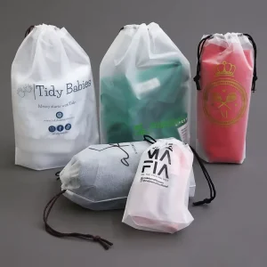 Borsa con Corda Personalizzata, Logo, Antipolvere, Piccola, per Abbigliamento, Buste in Plastica con Stampa del Tuo Logo