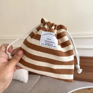 Pochette en coton avec cordon, sac cadeau en toile pour emballage de cosmétiques et bijoux, sac en coton biologique avec cordon