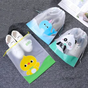Sacs de fitness à cordon, sacs de voyage en plastique refermables, sac de rangement transparent, pochette A4