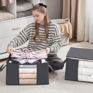 Bolsa de almacenamiento de ropa y ropa de cama, duradera, ligera, de gran capacidad, de acero plegable y ecológica