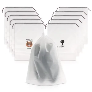 Staubdichte Aufbewahrungstasche, Schuhverpackungsbeutel, Zugband-Tasche, Reisetasche, feuchtigkeitsbeständige Schuhabdeckung, transparente Schuhabdeckung