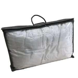 Tas Bantal PVC Jernih Ramah Lingkungan untuk Kemasan Bedding dengan Ritsleting