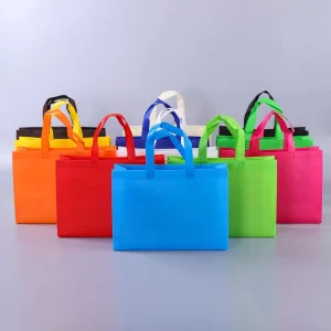 Borsa ecologica in tessuto non tessuto personalizzata e riutilizzabile con logo