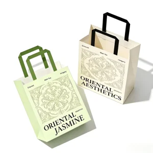 Elegante, umweltfreundliche, mattierte, laminierte Papiertüten mit individuellem Druck für luxuriöse Kosmetikverpackungen
