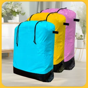 Bolsas de embalaje de coste extra grandes, bolsa de cordón reutilizable y duradera para uso de ropa de cama, mudanzas, viajes al aire libre