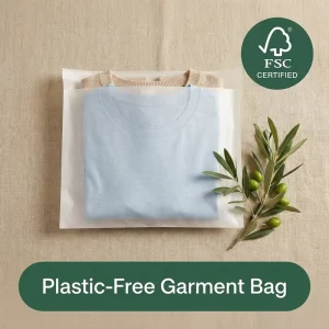 Bolsa de cristalina certificada FSC para embalaje de vestidos de novia, ropa formal y moda de lujo