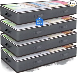 Faltbare Unterbett-Taschen, große Unterbett-Aufbewahrungsboxen, dicke Unterbett-Kleideraufbewahrungstaschen, Reißverschlussbehälter, Kleiderschrank-Organizer